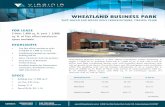 FOR LEASE - Virginia Properties, Inc · 2629 WHEATLAND WOODS DRIVE FREDERICKSBURG, VIRGINIA 22408. Wheatland Business Park is a flex office/warehouse center featuring a single 11,200