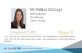 Ms Melissa Babbage - GP CME South/Fri_Room7_1400... · Melissa Babbage, PhD, MNZAS CCC. Image result for tinnitus. Dilworth Hearing Services • Hearing Tests for all ages • Hearing