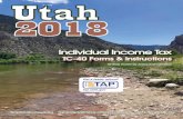 2018 TC-40, Utah Individual Income Tax Instructions · You must pay this use tax when you file your Utah income tax return. See page 9 for more information and a worksheet to help