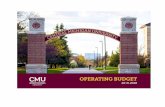 OPERATING BUDGET - Central Michigan University 20... · 4 . General Fund Budget REVENUE . The $369,930,083 budgeted revenue for 2019-20 is a 3.34 percent decrease over the 2018-19