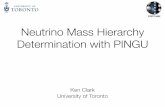 Neutrino Mass Hierarchy Determination with PINGUindico.ihep.ac.cn/event/2996/session/4/contribution/20/...PINGU Geometry - 26m String Spacing 125m 100 MeV 1 GeV 10 GeV 100 GeV 1 TeV
