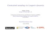 Constrained sampling via Langevin dynamics · •Mini-batch or on-line extensions: sampling with stochastic gradients..Experiments for the Latent Dirichlet Allocation (LDA), Wikipedia
