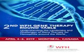 2ND WFH GENE THERAPY ROUND TABLEThe 2nd WFH Gene Therapy Round Table (GTRT) continues the conversation on the expected challenges and opportunities that gene therapy for hemophilia