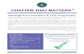 CHATTER THAT MATTERS - Connecticut Lottery...Chatter That Matters®: Volume 9, Issue 1 Page 4 GNEMSDC Matchmaker Event and Quarterly Meeting The Connecticut Lottery hosted the Greater