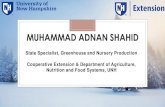 MUHAMMAD ADNAN SHAHIDentlab/Greenhouse IPM/Workshops/2020... · Muhammad Shahid, PhD Greenhouse and Nursery Production State Specialist Cooperative Extension & Department of Agriculture,