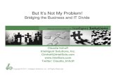 But It’s Not My Problem! s Not My Problem!download.101com.com/pub/tdwi/files/Chapter...costs, etc.) Long term plan & architecture aligned to business strategies Roadmap for critical