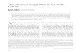 The Inﬂuence of Foreign Voices on U.S. Public Opinionhome.gwu.edu/~dwh/influence.pdf · 2011-10-12 · The Inﬂuence of Foreign Voices on U.S. Public Opinion Danny Hayes American
