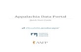 Appalachia Data Portal - HealthLandscape · The Appalachia Data Portal was created as an online tool for exploring demographic, education, income, and health disparities for the 420