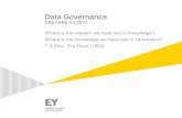 FANS Oslo Feb2015 EY DataGovernance - Sas Institute · 2016-03-11 · Side 19 . En modell for data governance Side 20 Governance Kravområder Formål Risikostyring og etterlevelse