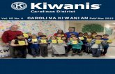 Vol. 95 No. 4 CAROLINA KIWANIAN Feb/Mar 2015Feb 13, 2015  · April 17‐19, 2015 Camp Caraway Asheboro, NC Kiwanis, CKI, Key Club, and Aktion birthday present by finishing the year