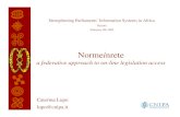 Normeinrete a federative approach to on-line legislation access · 2013-09-19 · a federative approach to on-line legislation access ... – Primary legislation (laws, legislative