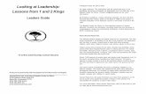 Looking at Leadership: Lessons from 1 and 2 Kings · obedience to Jesus’ commands to actively engage with the world at every level. ... leadership for the Christian means loving