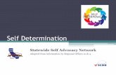 Self Determination - California...Self Determination is believing you can control your own destiny. Self Determination is a combination of attitudes and abilities that lead people