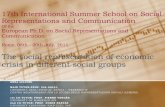 17th International Summer School on Social Representations ... · 1. Verify how the social representation of economic crisis has been developing within different social groups; 2.