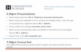 6.00pm Presentations - Harlington School · 2019-10-17 · 6.00pm Presentations • Welcoming words from . Ms A. Maidment, Associate Headteacher • What courses are available to