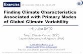 Finding Climate Characteristics Associated with Primary ... · TCC Training Seminar on Primary Modes of Global Climate Variability and Regional Climate, JMA, Tokyo, Japan, 14-18 November