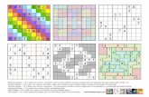 sudoku handout 2015 - Brainfreeze Puzzlesbrainfreezepuzzles.com/puzzles/sudoku_handout_2015.pdf · 2015-02-17 · Rainbow Sudoku: 1-9 in each row, column, and block, and in each collection