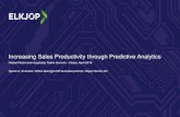 Increasing Sales Productivity through Predictive Analytics · 2016-05-10 · Increasing Sales Productivity through Predictive Analytics Global Retail and Hospitality Talent Summit