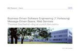 Business-Driven Software Engineering (7.Vorlesung) …...IBM Research – Zurich © 2011 IBM Corporation Business-Driven Software Engineering (7.Vorlesung) Message-Driven Beans, Web
