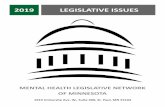 2019 LEGISLATIVE ISSUES - namimn.org · Subcommittee on Children’s Mental Health Touchstone Mental Health Vail Place Wellness in the Woods If you have questions about the Mental