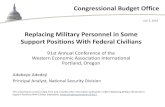 Replacing Military Personnel in Some Support Positions ......Scenarios for Civilians Replacing 80,000 Military Personnel Existing Commercial Positions Transferable to Civilians Replacement