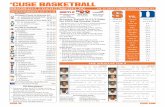 ‘CUSe BASKETBALL · 2019-01-14 · ‘CUSe BASKETBALL 2018-19 CUSE.COM November Orange Notes Nov. 28: Syracuse won at #16/16 Ohio State, 72-62, in the ACC/Big 10 Challenge. The