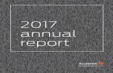 2017 annual - Allegion/media/Files/A/Allegion-IR/reports-and... · grew in the mid-teens in 2017. This progress was driven by customer-centered, connected products and regional solutions