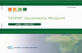 Public Disclosure Authorized TDRP Quarterly Report - World Bank · 2016-07-08 · TDRP Quarterly Report APRIL – JUNE 2014 Public Disclosure Authorized 102586 ... contribution to