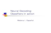 Neural Decoding: Classifiers in actionmespanol/ClassSIAM.pdfNeural Decoding: Classifiers in action Malena I. Español Kreiman Lab - Summer 2007 Experiment Kreiman Lab - Summer 2007