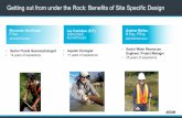 Getting out from under the Rock: Benefits of Site Specific ... · – Poorly sorted or unsorted soil or sediment indicates that particles are a wide range of sizes – Poorly sorted