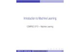 Introduction to Machine Learning COMPSCI 371D â€” Machine Learning Introduction to Machine Learning