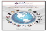 Assessment Blueprint Standard Entrepreneurship (2-Credit) 8482...• Prepare a pro forma balance sheet ... • Explain the concept of production Pricing ... • Identify methods/techniques