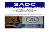 SADC€¦ · 02 MARCH 2015 The ceremony to welcome back deployed teams during the operations of the Lesotho SEOM during the Lesotho National Assembly General Elections at an event