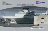 Warpaint: issue 42, April 2018 · 4.2 SDA-IS-NavArch3b Tel. No. 030 679 33221, is the Structures & Coatings POC for In-Service Submarines. 4.3 SDA-F-HullOutf1b Tel. No. 030679 85569,