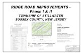 RIDGE ROAD IMPROVEMENTS - Phase I & II · 2018-04-23 · ridge road improvements - phase i & ii ridge road improvements - phase i & ii township of stillwater sussex county, new jersey