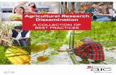 Agricultural Research Dissemination€¦ · Best Practices for Agricultural Research Dissemination – A collection of examples The Agricultural Institute of Canada (AIC) has therefore