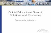 Opioid Educational Summit Solutions and Resources · County ADM Board's Opiate Task Force, Summit County Criminal Justice Advisory Board and The Oriana House ... – Some clients