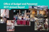 Office of Budget and Personnel · identify key business needs and distribute duties across the remaining OBP team to meet the ... productivity, and ultimately cost savings. Advance