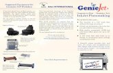 Computer-to-Plate - Chemistry Free InkJet Platemaking 2017 - GenieJetBrochure… · Computer-to-Plate - Chemistry Free InkJet Platemaking The benefits of a CtP work flow without the