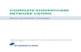 COMPLETE STUDENTCARE NETWORK LISTING · 2020-01-20 · Guelph, ON N1G 3C4 (519) 822-0800 GUELPH Dr. Behrooz Zangooei Atlantis Dental Centre T21 - 55 Wyndham Street North Guelph, ON