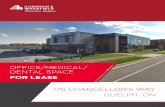 OFFICE/MEDICAL/ DENTAL SPACE FOR LEASE GUELPH, ON€¦ · art medical space available for lease in Guelph on Chancellors Way. • This new property is located behind the Walmart on