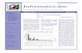 Newsletter from the Department of Informatics · Volume 5, Issue 1 March 2011 Informatics.doc Newsletter from the Department of Informatics Special points of interest: • The 2011