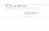 Études électorales - Élections Québec · Monique Michaud. Research collaboration: Bernard Bossé . Murray Caron Word-processing support: Denise Tessier Layout: John Redmond Special