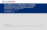 IN-DEPTH INTERVIEW GUIDES TANZANIA COUNTRY STUDY ...€¦ · IN-DEPTH INTERVIEW GUIDES . TANZANIA COUNTRY STUDY . QUALITATIVE COMPONENT . NOVEMBER 2005 – DECEMBER 2005 . Contract