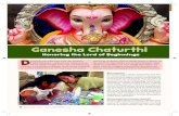 Ganesha Chaturthi - Join the Hindu renaissance€¦ · Ganesha Chaturthi soumya sitaraman D uring Ganesha Chaturthi, a ten-day festival in August/September, elaborate puja ceremonies