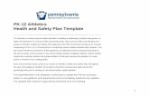 PK-12 Athletics Health and Safety Plan Template · Safety Plan 6-29-20 6-29-20 Athletic Health and Safety Plan All Warren County School District Staff Rick Gignac Athletic Director