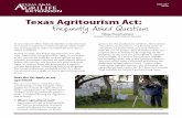 operation?agrilifecdn.tamu.edu/.../2016/08/Agritourism-Act-FAQ.pdf · 2016-10-07 · Agritourism Act expressly states that a guard-ian may release liability on behalf of a minor if