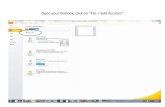 Open your Outlook, click on “File + Add Account” 2010 RGV setup.pdf · Evernote Evernote Search Help RGV - Outbox (Ctrl— Size All folders are up to date. ...