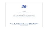 SVA INDIA LIMITEDsvaindia.com/pdf/annual_report_2015.pdf · 34th annual report & statement of accounts for the year ended 31st march, 2015 sva india limited 162-c, mittal tower, nariman