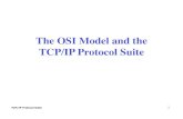 The OSI Model and the TCP/IP Protocol Suiteszhou/568/TCP-IP.pdf · 2011-04-06 · OSI model. Therefore, the layers in the TCP/IP protocol suite do not match exactly with those in